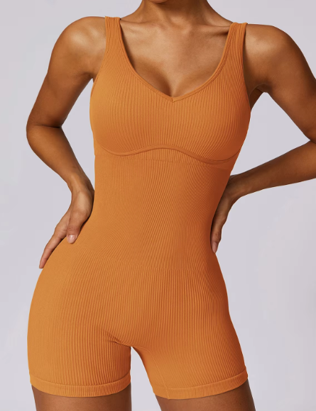 Trendy Clothing Fitness Seamless Bodysuits One-Piece Outfit - Image 5