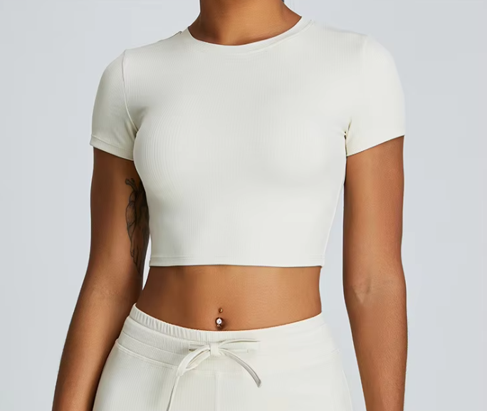 Trendy Gym Track Seamless Ribbed Fitness Sports Set - Image 8