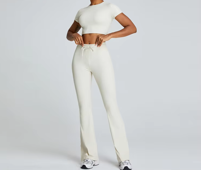 Trendy Gym Track Seamless Ribbed Fitness Sports Set - Image 9