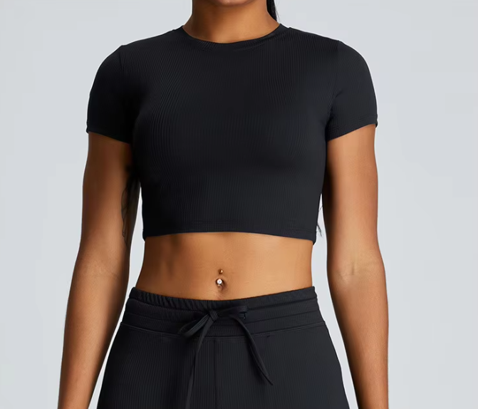 Trendy Gym Track Seamless Ribbed Fitness Sports Set - Image 11