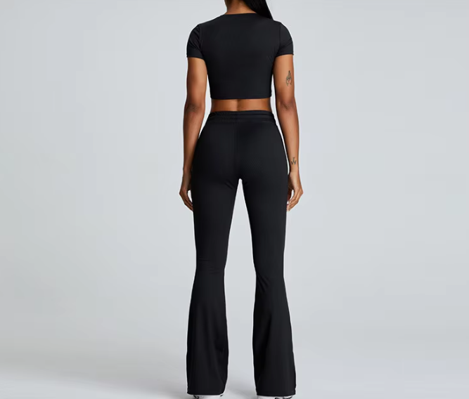 Trendy Gym Track Seamless Ribbed Fitness Sports Set - Image 13