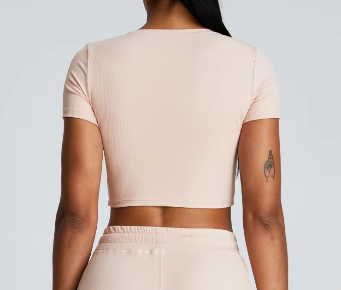 Trendy Gym Track Seamless Ribbed Fitness Sports Set - Image 7