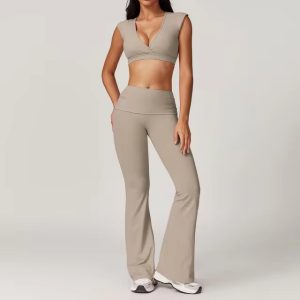 Trendy Push up Sports Gym Clothing Tracksuit 2 Piece Set