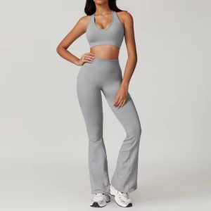 Trendy Running Yoga Clothing Sports Bra Fitness Leggings Workout Sets