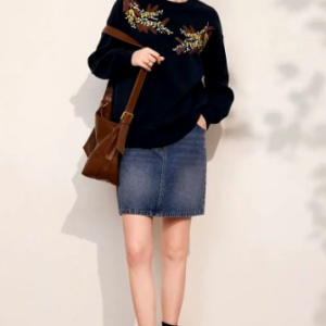 Vintage Long Sleeve Glitter Patchwork Slim Hoodies