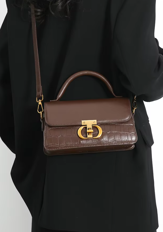 Vintage PU Leather Interior Slot Pocket Chain Shoulder Crossbody Small Handbags