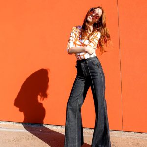 Vintage Straight button fly High-Waisted High Street Leg Jeans Pants