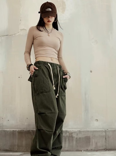 Casual Acrylic Ribbed Long Slight Stretch T-shirt - Image 3