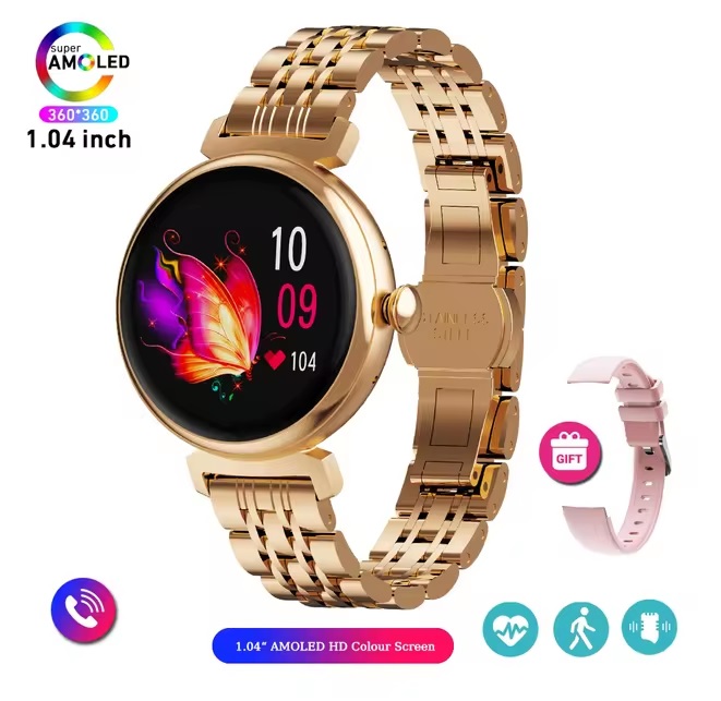 1.04 inch Screen Always Display Bluetooth Call Smartwatch Metal Body Small Screen Watch - Image 3