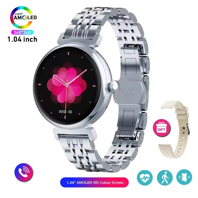 1.04 inch Screen Always Display Bluetooth Call Smartwatch Metal Body Small Screen Watch - Image 2