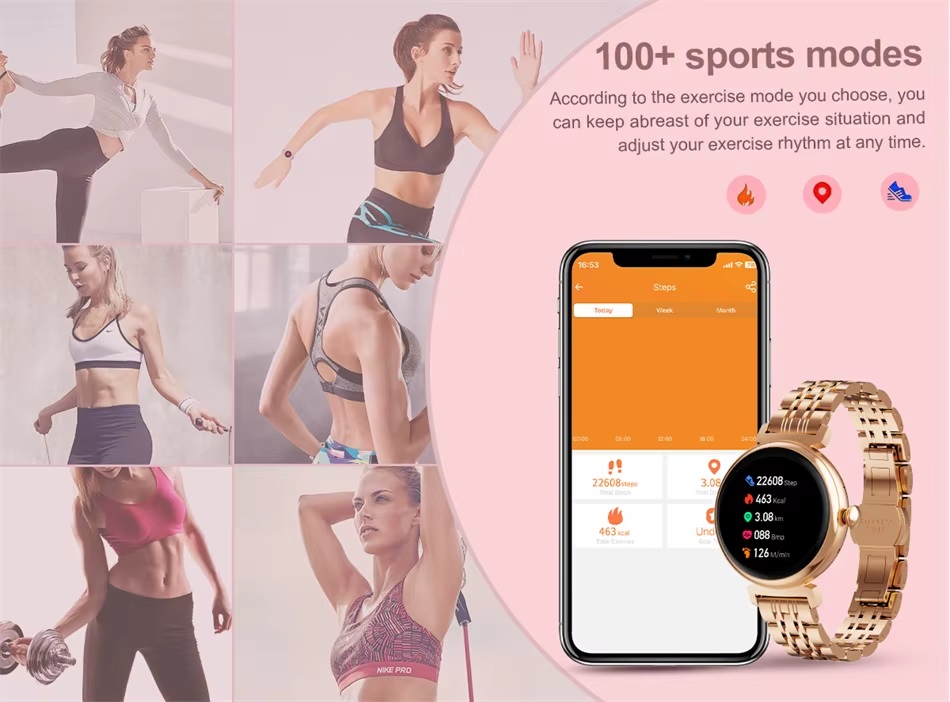 1.04 inch Screen Always Display Bluetooth Call Smartwatch Metal Body Small Screen Watch - Image 4