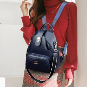 Casual Embossing High Quality Soft Leather Backpack