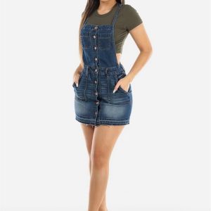 Casual Halter Spaghetti Strap Backless Novelty Denim Sundress