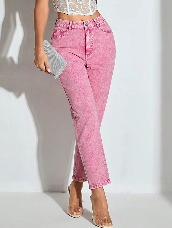 Casual High Waisted Streetwear Party Straight Office Ankle-Length Pants - Image 3