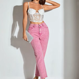 Casual High Waisted Streetwear Party Straight Office Ankle-Length Pants