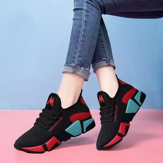 Casual Lace Up Breathable Sports Platform Sneakers Shoes - Image 3