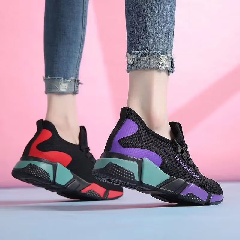 Casual Lace Up Breathable Sports Platform Sneakers Shoes - Image 4