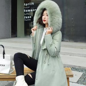 Casual Sashes Fleece Hodded Padded Loose Coats