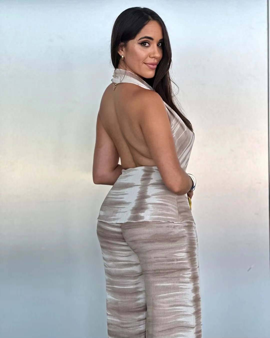 Chic Tie Dye Top Elastic Waist Wide Leg Pants 2 Pieces Sets - Image 5