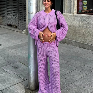 Classic Single Breasted Ankle-Length High Street Pants Suit And Shirt