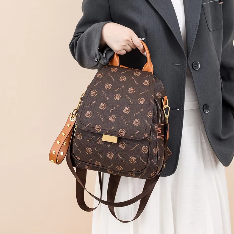 Elegant Printed Design Anti-Theft Versatile Backpacks - Image 5