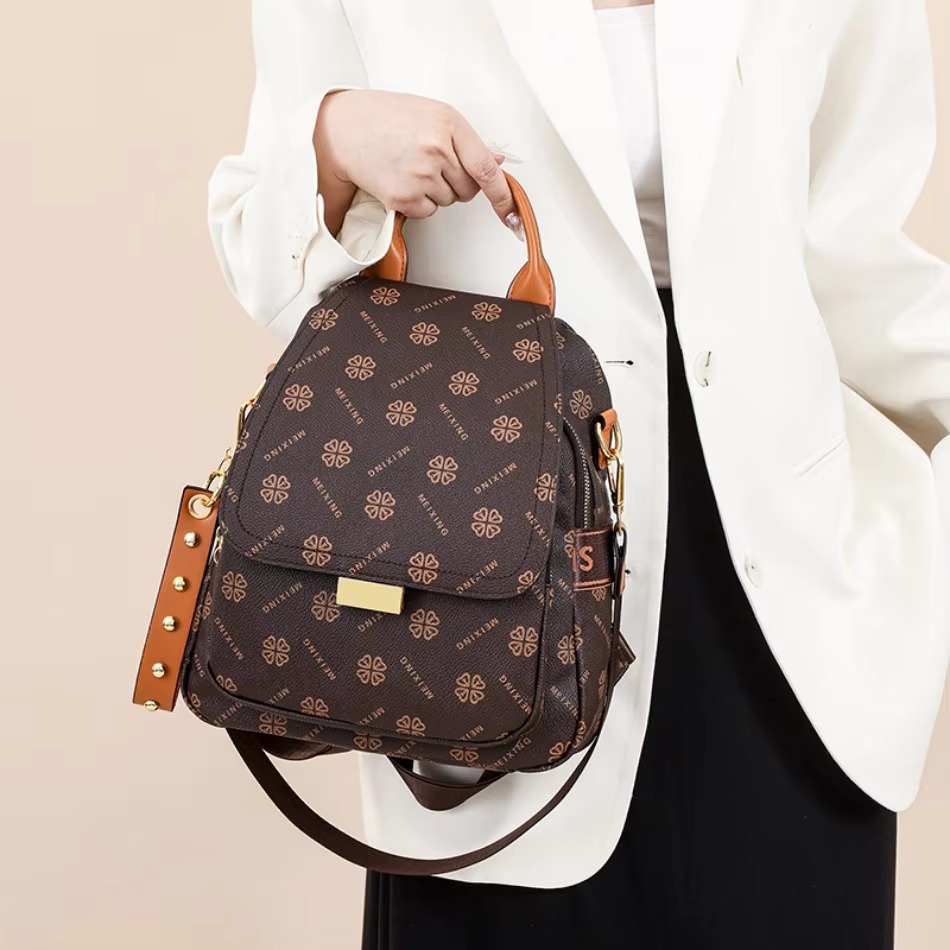 Elegant Printed Design Anti-Theft Versatile Backpacks - Image 2