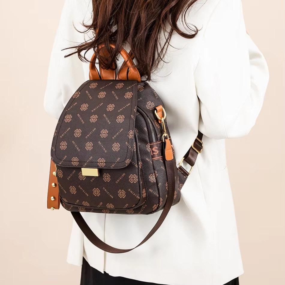 Elegant Printed Design Anti-Theft Versatile Backpacks - Image 4