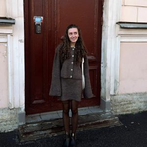 Elegant Solid Knitted Lapel Long Sleeve Single Breasted Cardigan Short Skirt 2 Pieces Suit 81..jpg__11zon