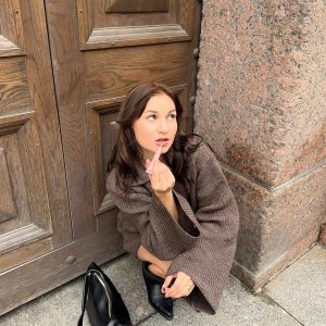 Elegant Solid Knitted Lapel Long Sleeve Single Breasted Cardigan Short Skirt 2 Pieces Suit 89..jpg__11zon