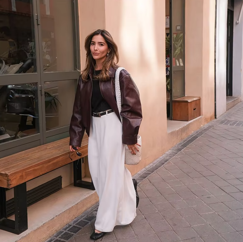 Elegant Solid Pu Leather Long Sleeves Zipper Crop Warm Jacket - Image 9