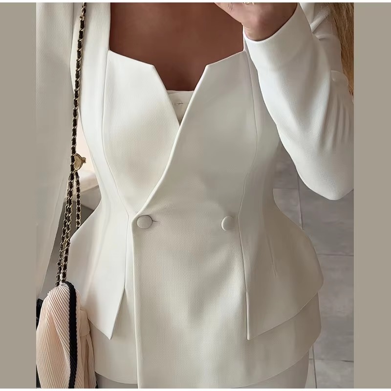 Elegant Square Collar Long Skirts And Blazers 2 Piece Set - Image 6