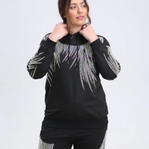Elegant Vibrant Sparking Rhinestones Hoodies Outerwear