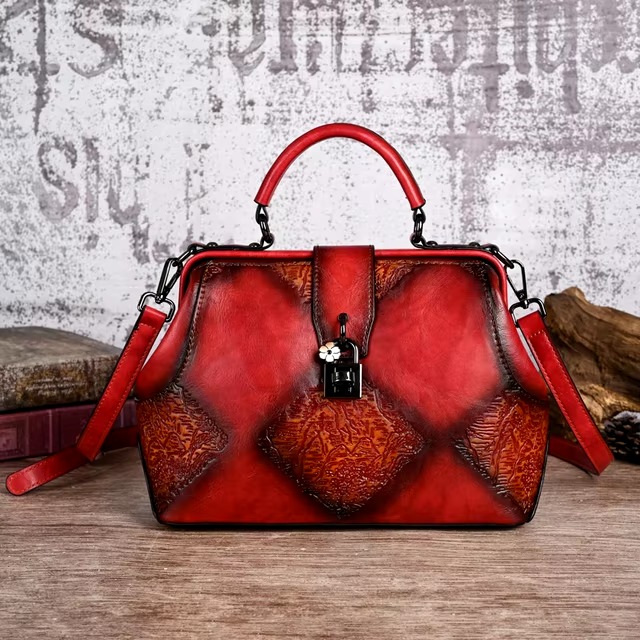 Luxury Designer PU Leather Geometric Handbags - Image 7