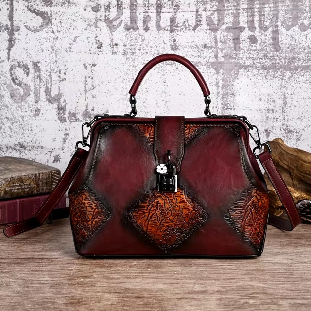 Luxury Designer PU Leather Geometric Handbags - Image 6