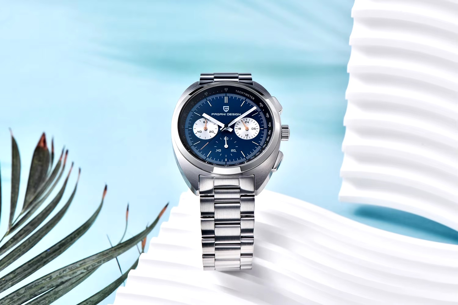 PAGANI DESIGN Turtle Back Chronograph Fashion Quartz Watch - Image 3