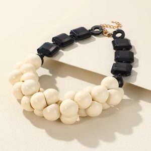 Beads Fashion Trendy Colorful Statement Chains Necklace