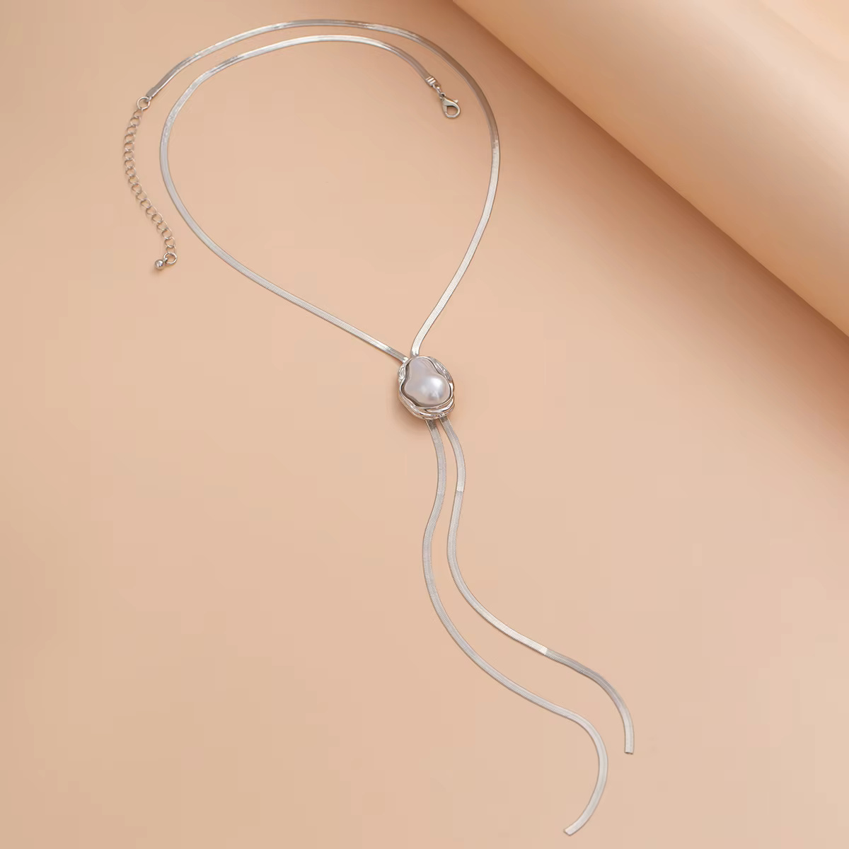 Vintage Flat Snake Adjustable Temperament Link Neck Chest Chain Necklace - Image 8