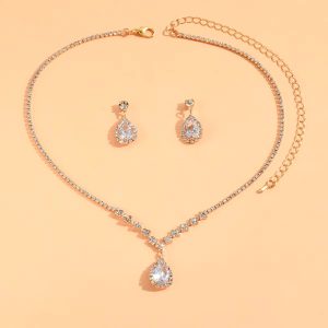 Party Droplet Necklace and Earring Set