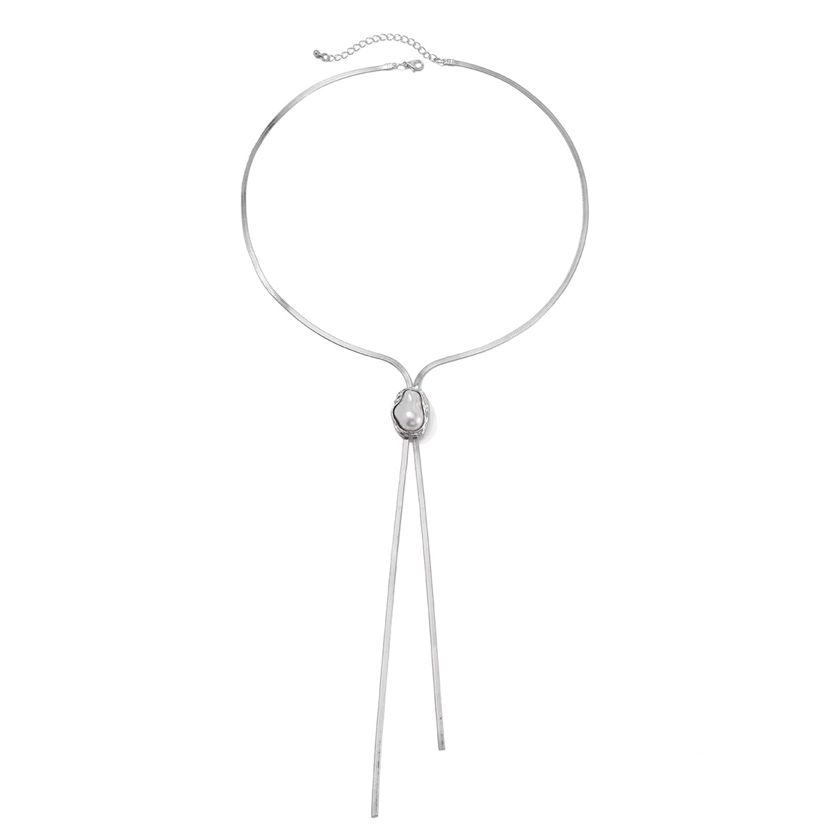 Vintage Flat Snake Adjustable Temperament Link Neck Chest Chain Necklace - Image 10