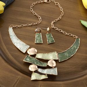 Cring Coco Fashion Round Shape Zinc Alloy Necklace Set