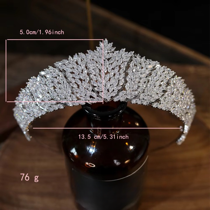 Crystal Fashion High Quality Queen Princess Crown Tiara - Image 2
