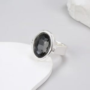 American Style Ellipse Round Crystal High Quality  Ring