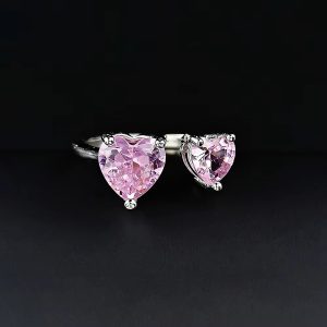 Pink Heart Shape Luxury Ring