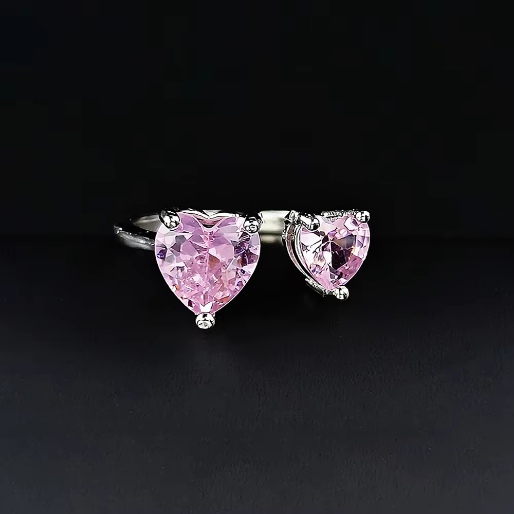 Pink Heart Shape Luxury Ring