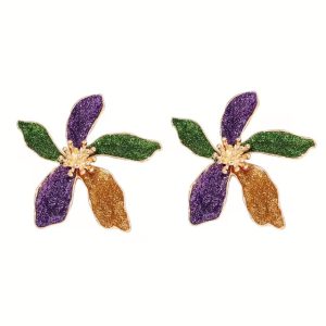 Sweet Big Flower Fashion Stud Earrings