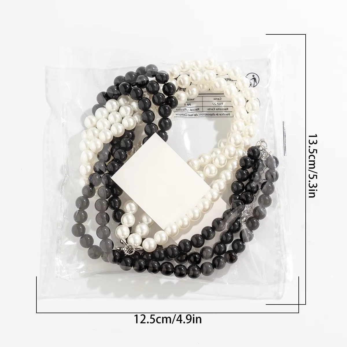 Vintage Multilevel Bead Imitation Pearl Patchwork Chain French Necklace - Image 10