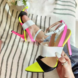 Trendy Buckle Strap Stripper Thin Heels Pointed Toe Sandals