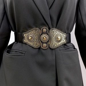 Vintage High Quality Waist Stretch Buckle Elastic Belts