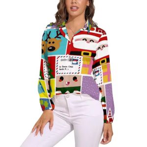 Vintage Single Breasted Long Sleeve Regular Fit Printed Shirt