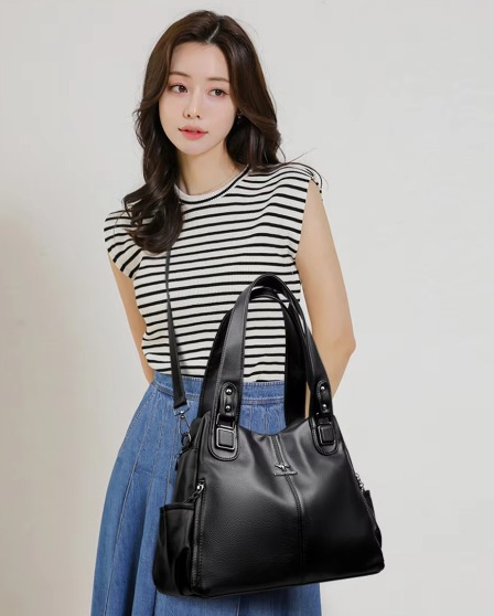 Vintage Soft PU Leather Designer Large Capacity Handbags - Image 6